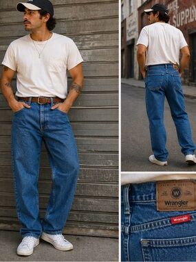 Wrangler Vintage 42x30 Workwear Jeans Heavy Denim
